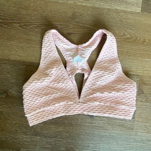 Booty By Brabants Croco Skin top Baby Pink